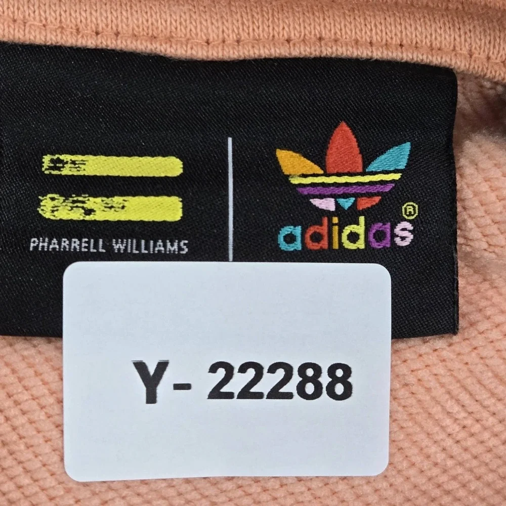 Adidas Men Hoodie M Pink Logo Embroidery Trefoil Hu Hiking Pharrell Williams‎